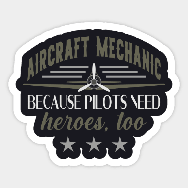 Aircraft Mechanic Gifts for Aviation Mechanics Sticker by Foxxy Merch